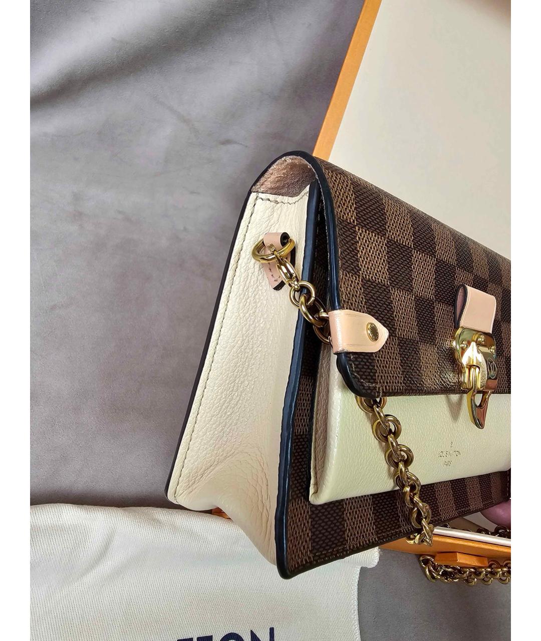 LOUIS VUITTON Коричневая сумка через плечо из искусственной кожи, фото 5