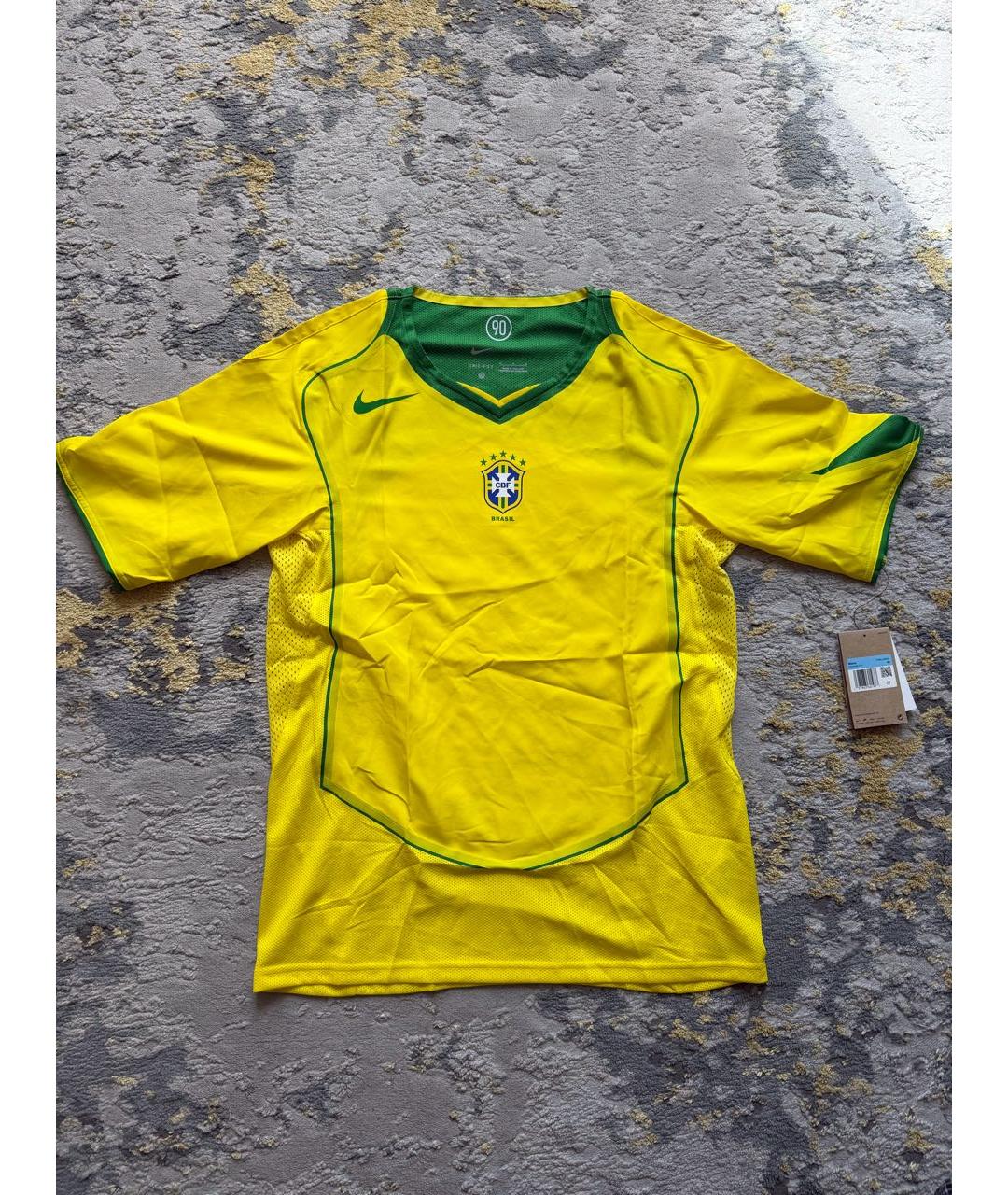 NIKE Желтая синтетическая футболка, фото 5
