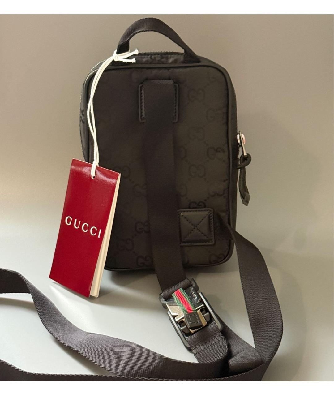 GUCCI Черная нейлоновая сумка на плечо, фото 6
