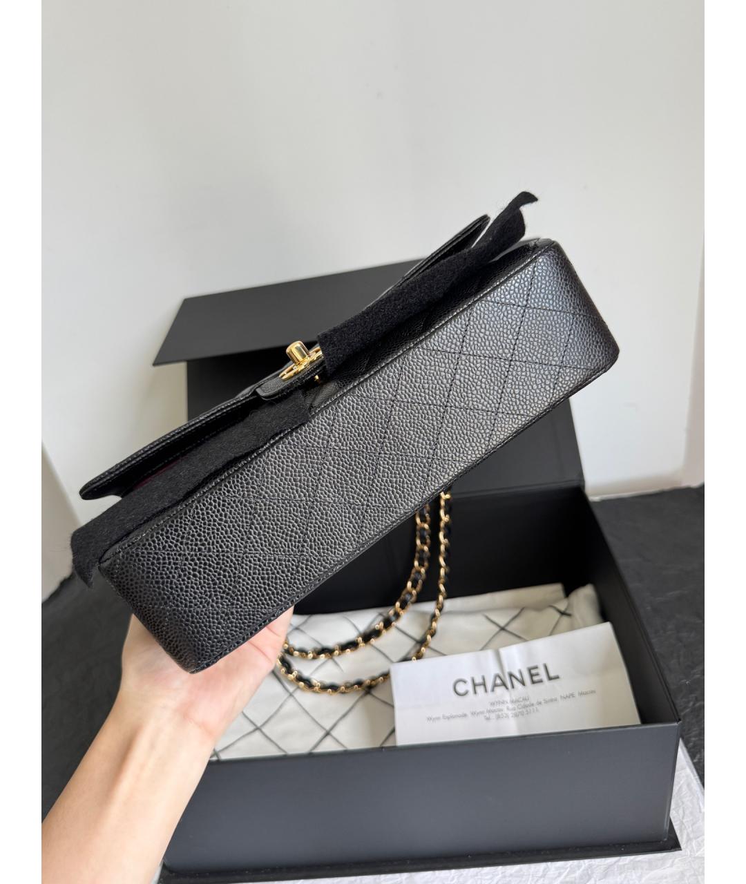 CHANEL Черная кожаная сумка через плечо, фото 3