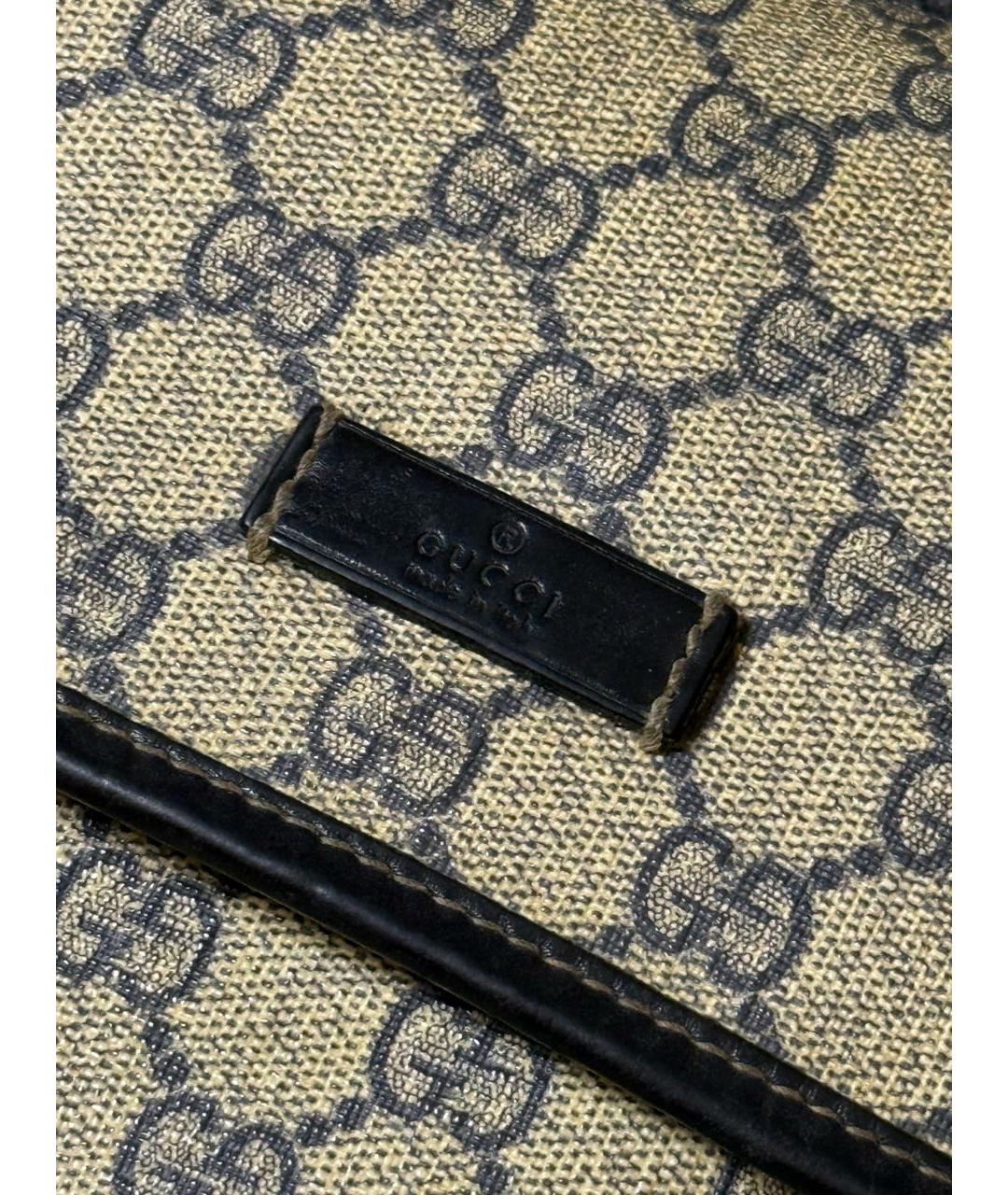 GUCCI Бежевая сумка на плечо из канвы, фото 8