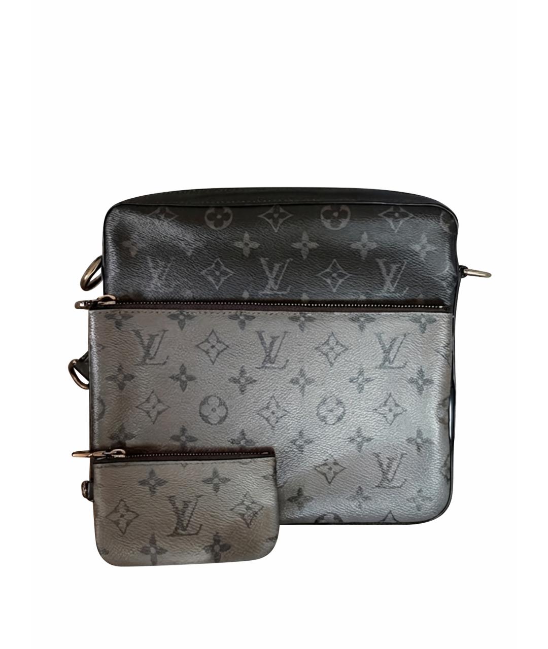 LOUIS VUITTON Черная сумка на плечо из канвы, фото 1