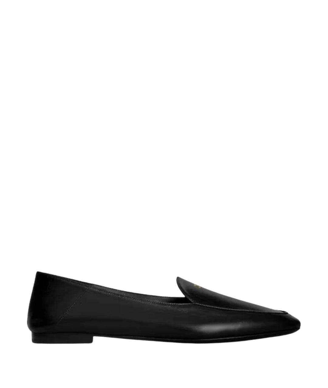 CELINE Черные кожаные лоферы, фото 1