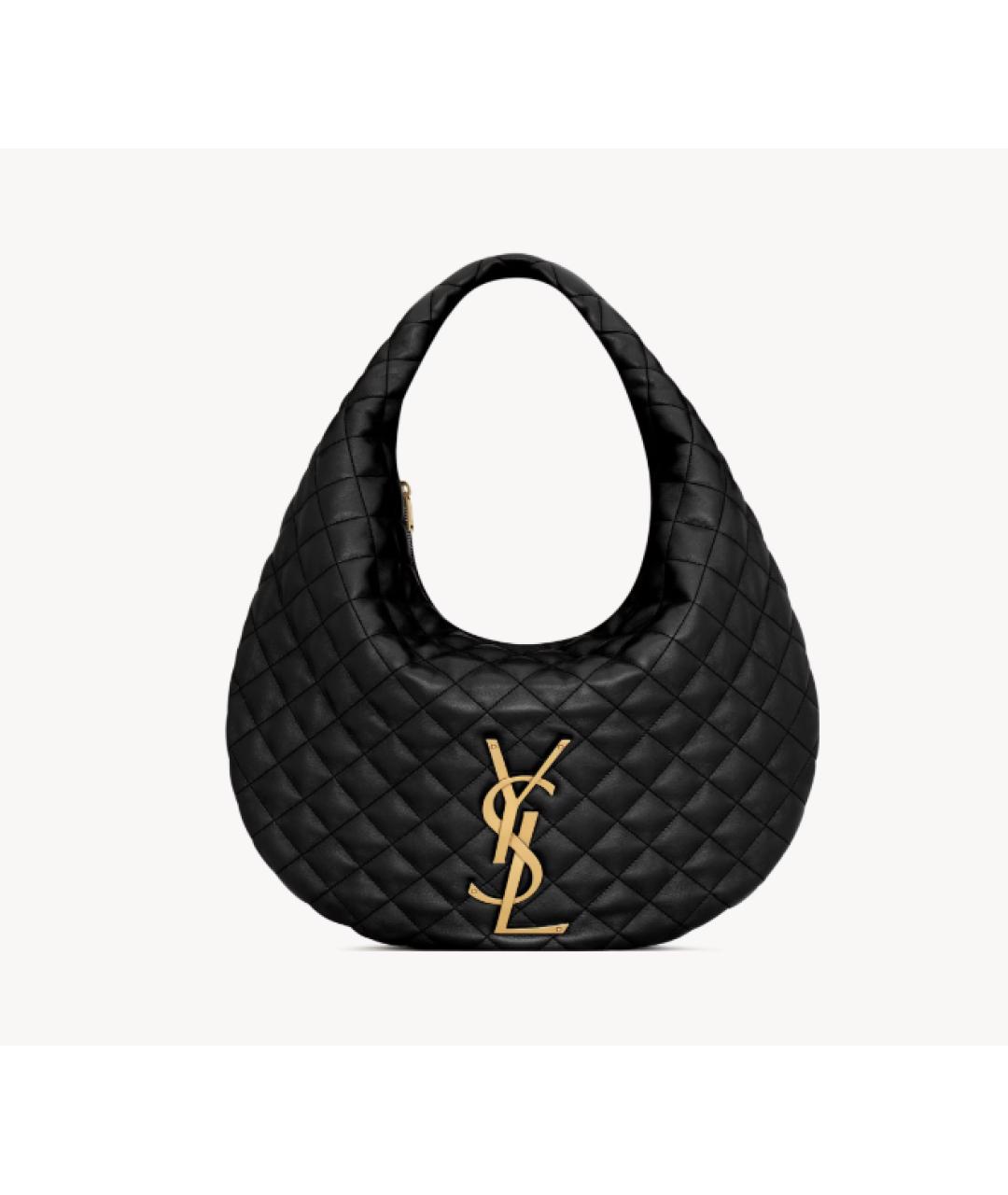 SAINT LAURENT Черная кожаная сумка тоут, фото 4