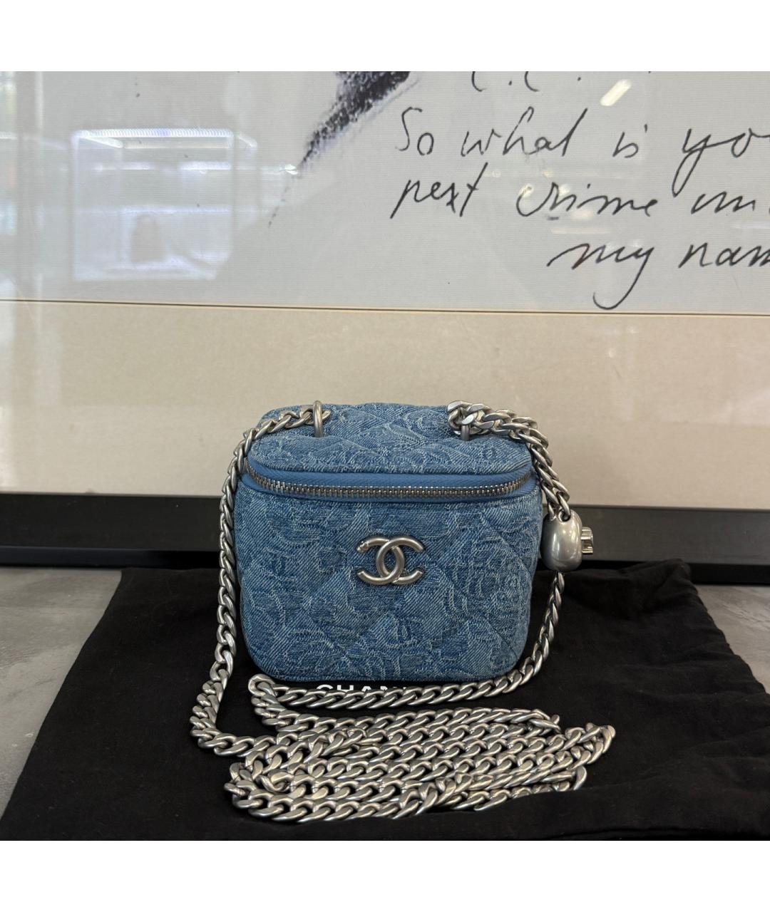 CHANEL Синяя деним сумка через плечо, фото 8