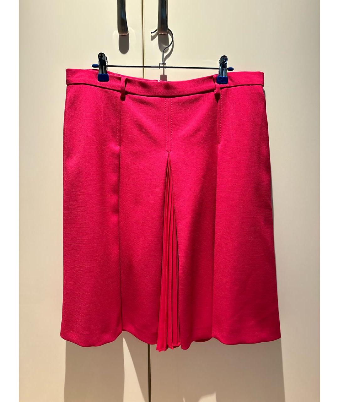 WEEKEND MAX MARA Розовая полиэстеровая юбка миди, фото 9