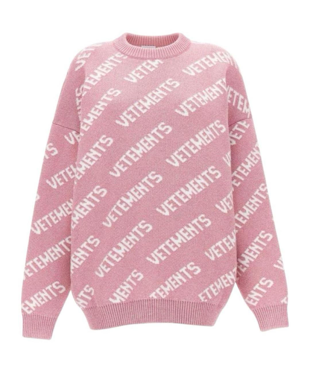 VETEMENTS Розовый шерстяной джемпер / свитер, фото 7