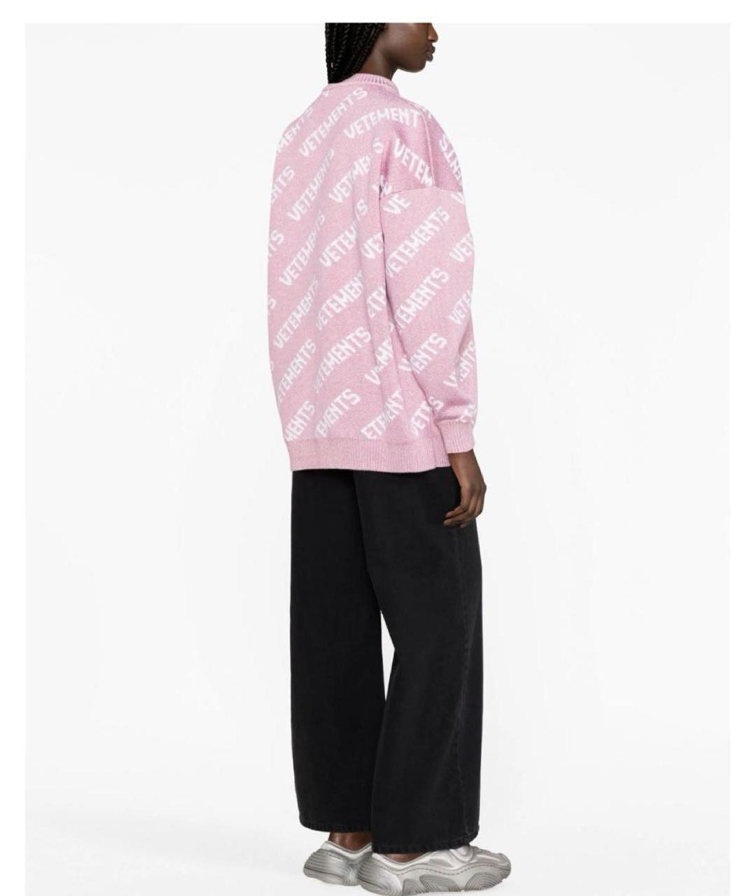VETEMENTS Розовый шерстяной джемпер / свитер, фото 6