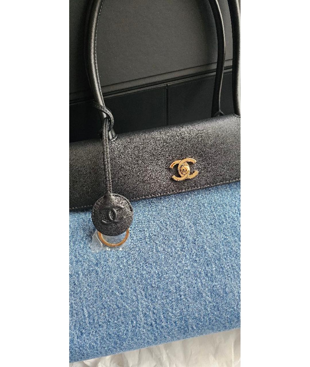CHANEL Синяя деним сумка тоут, фото 6