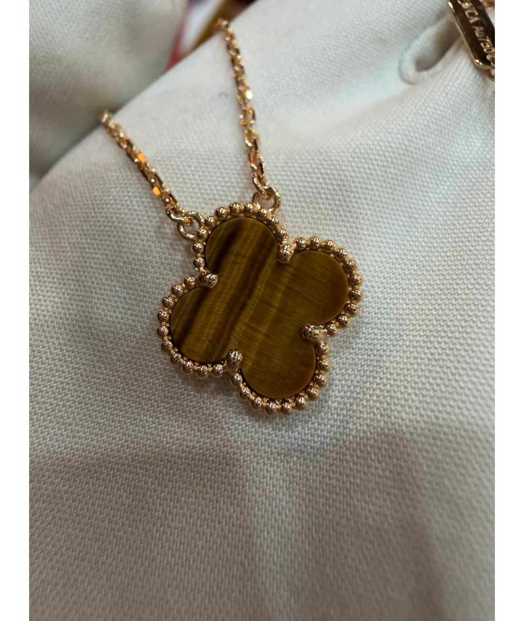 VAN CLEEF & ARPELS Коричневая подвеска из желтого золота, фото 4