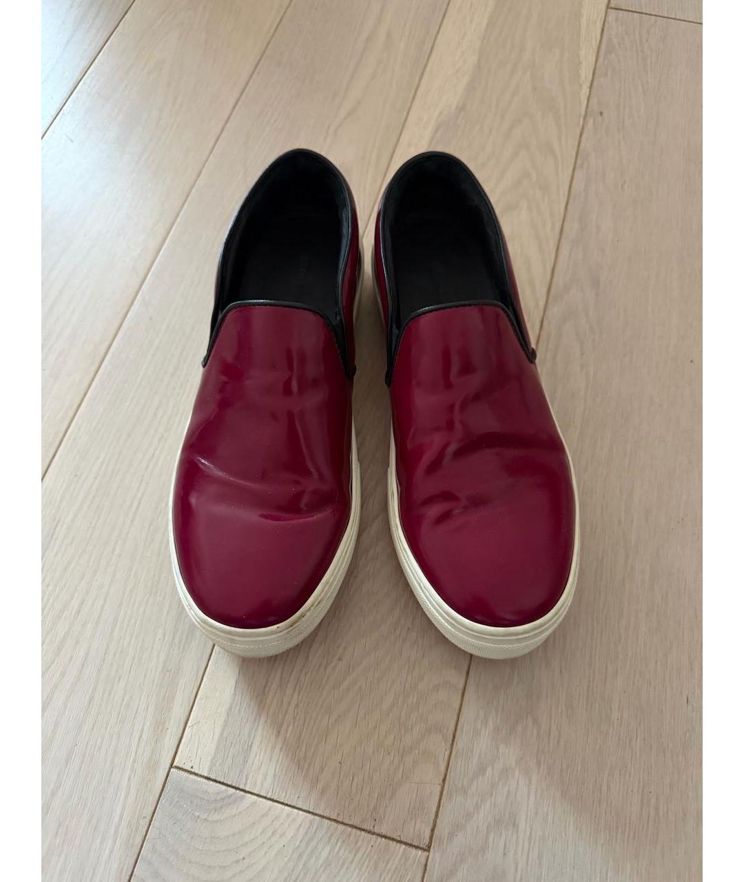 CELINE Бордовые кожаные лоферы, фото 2
