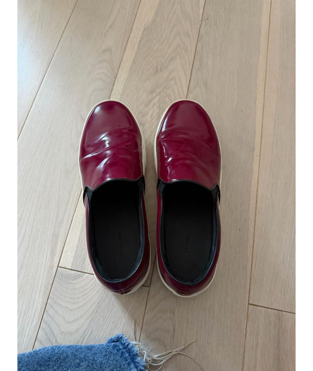 CELINE Бордовые кожаные лоферы, фото 3