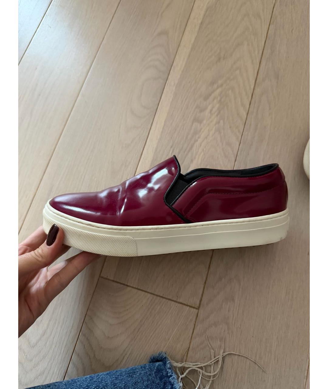 CELINE Бордовые кожаные лоферы, фото 7