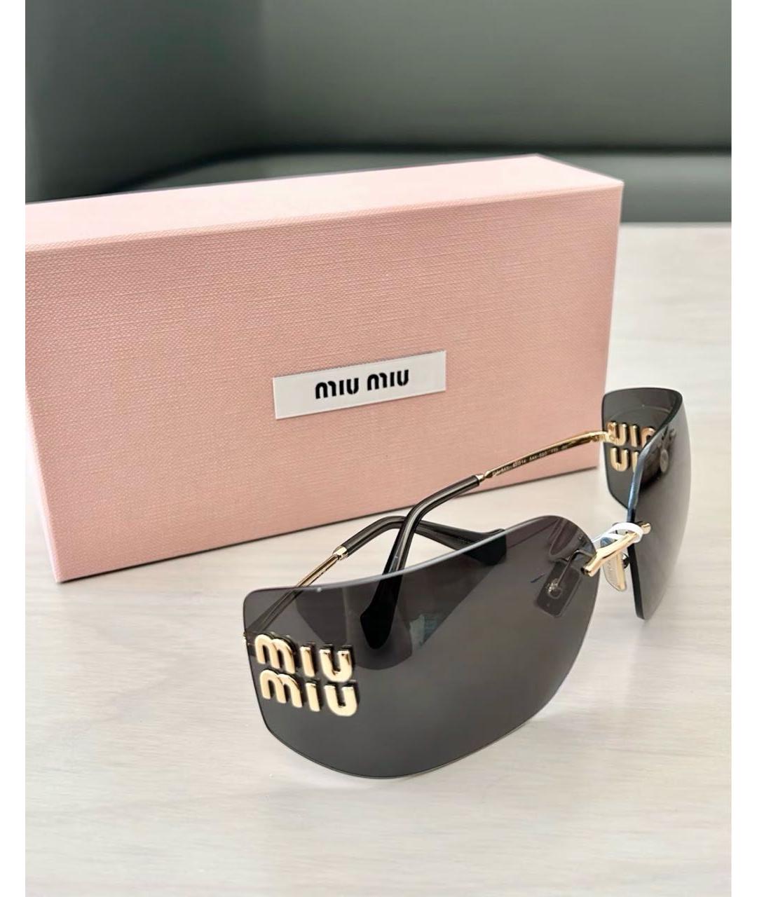 MIU MIU Черные солнцезащитные очки, фото 6