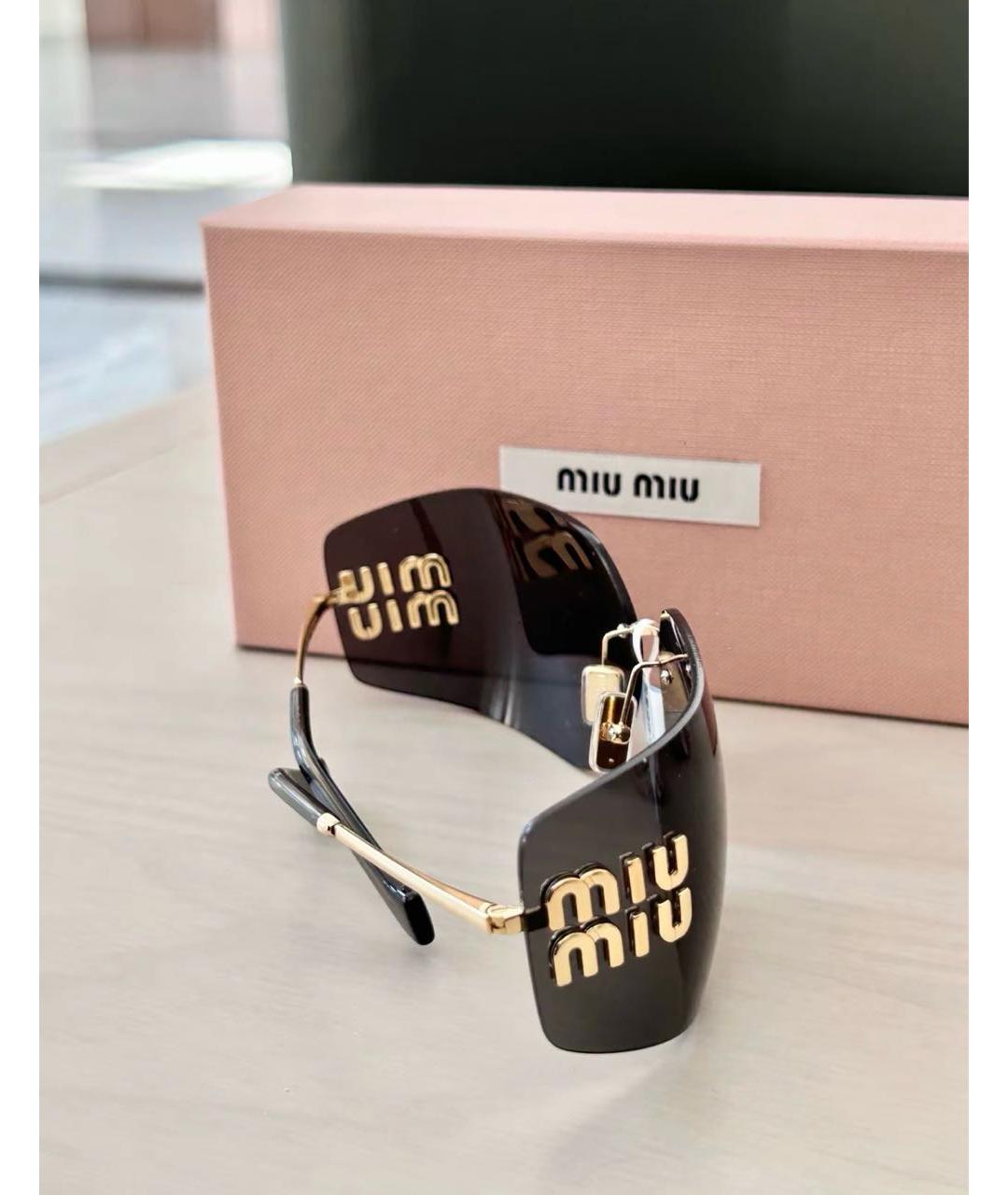 MIU MIU Черные солнцезащитные очки, фото 5