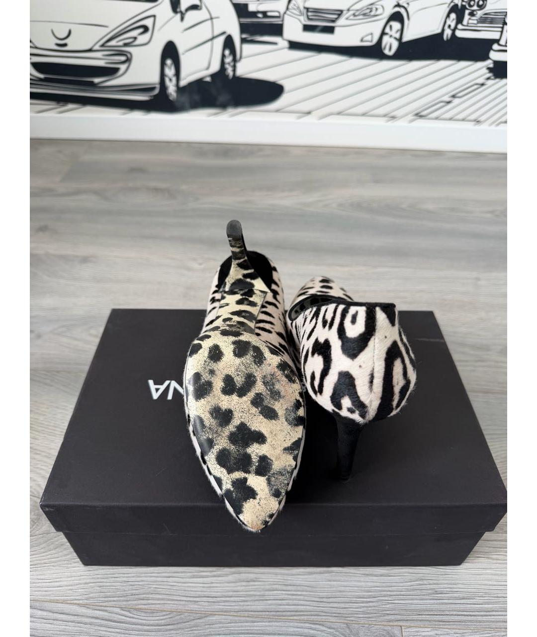 DOLCE&GABBANA Белые кожаные туфли, фото 3