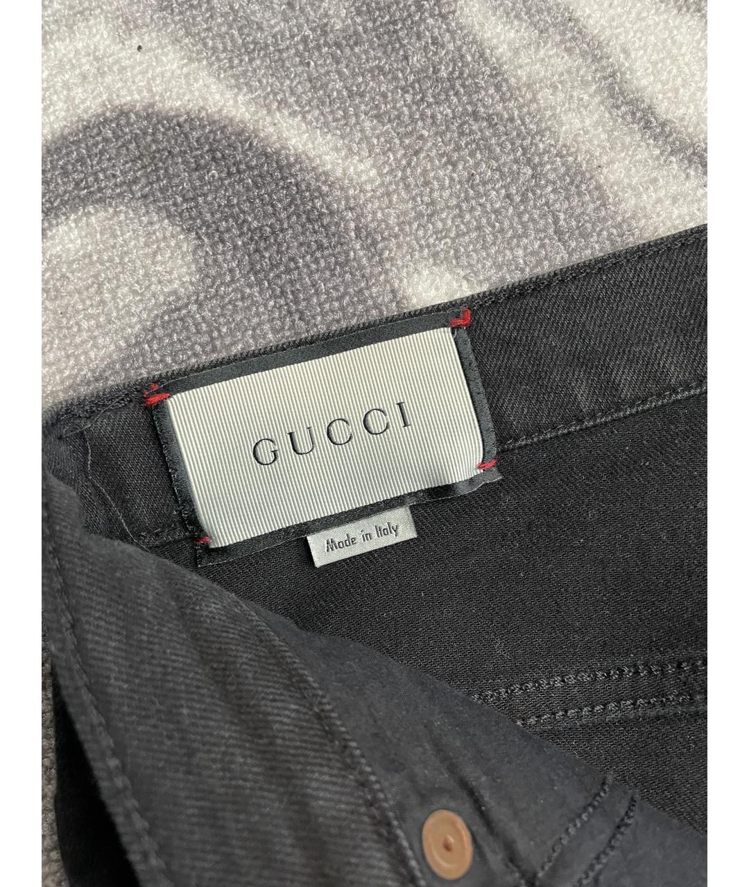 GUCCI Черные хлопковые джинсы скинни, фото 5