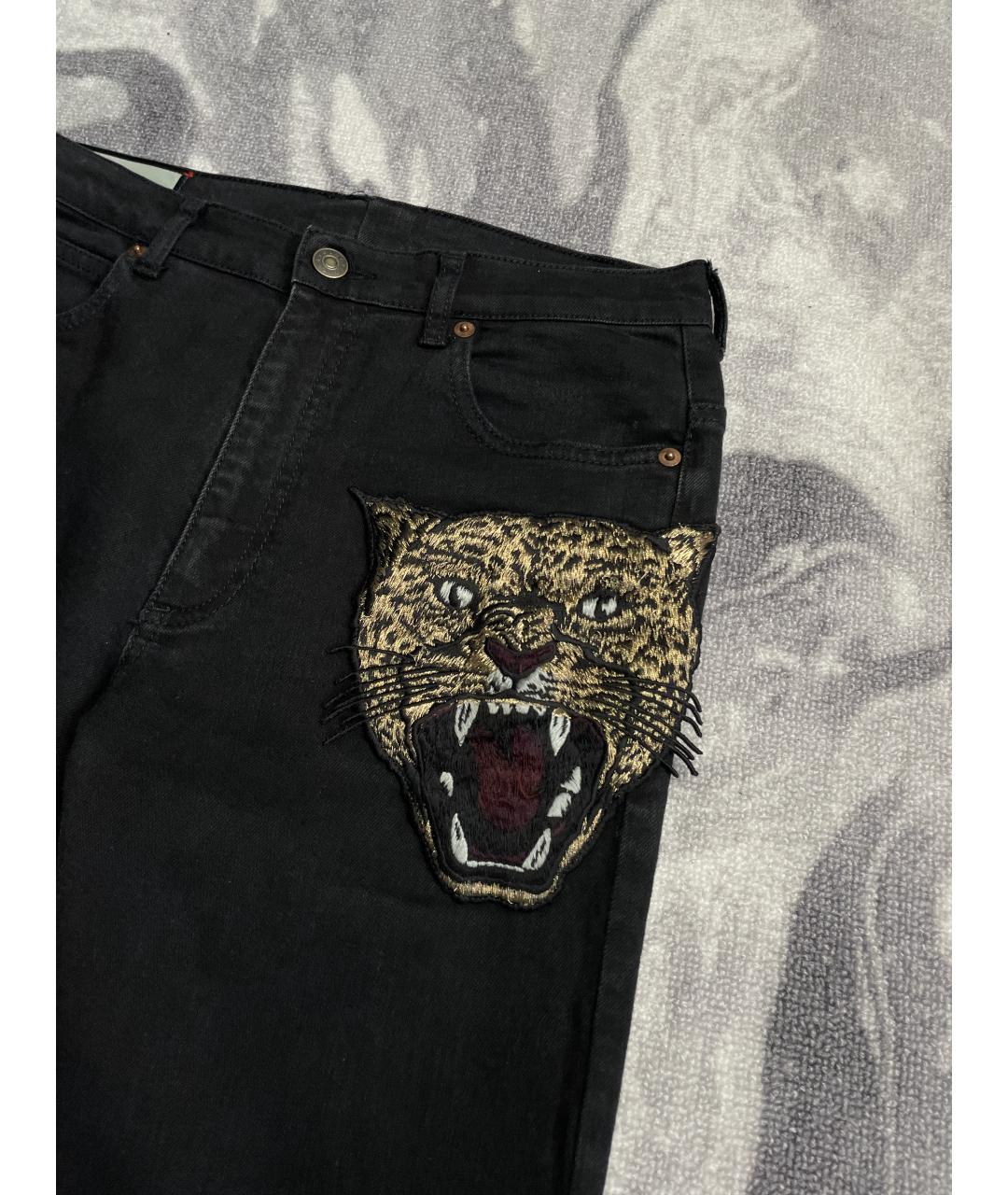 GUCCI Черные хлопковые джинсы скинни, фото 2