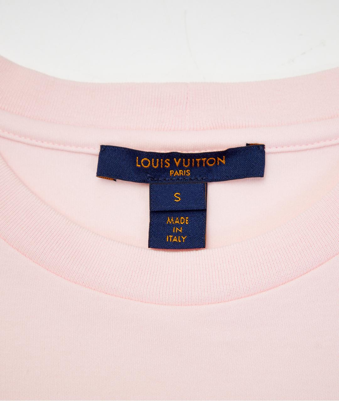 LOUIS VUITTON Розовая хлопковая футболка, фото 3