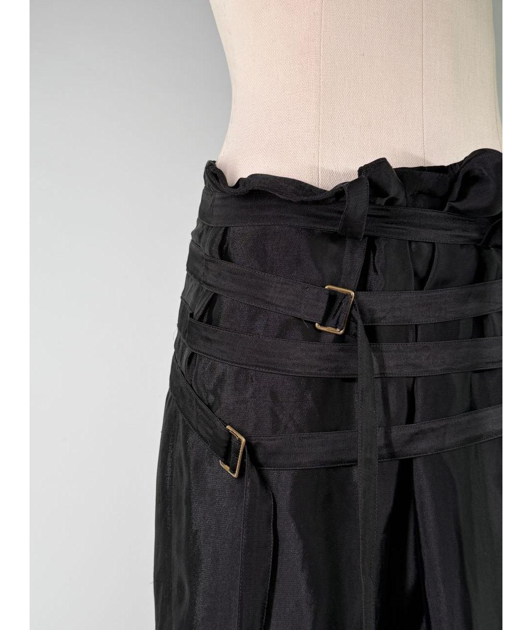ANN DEMEULEMEESTER Черная вискозная юбка мини, фото 6