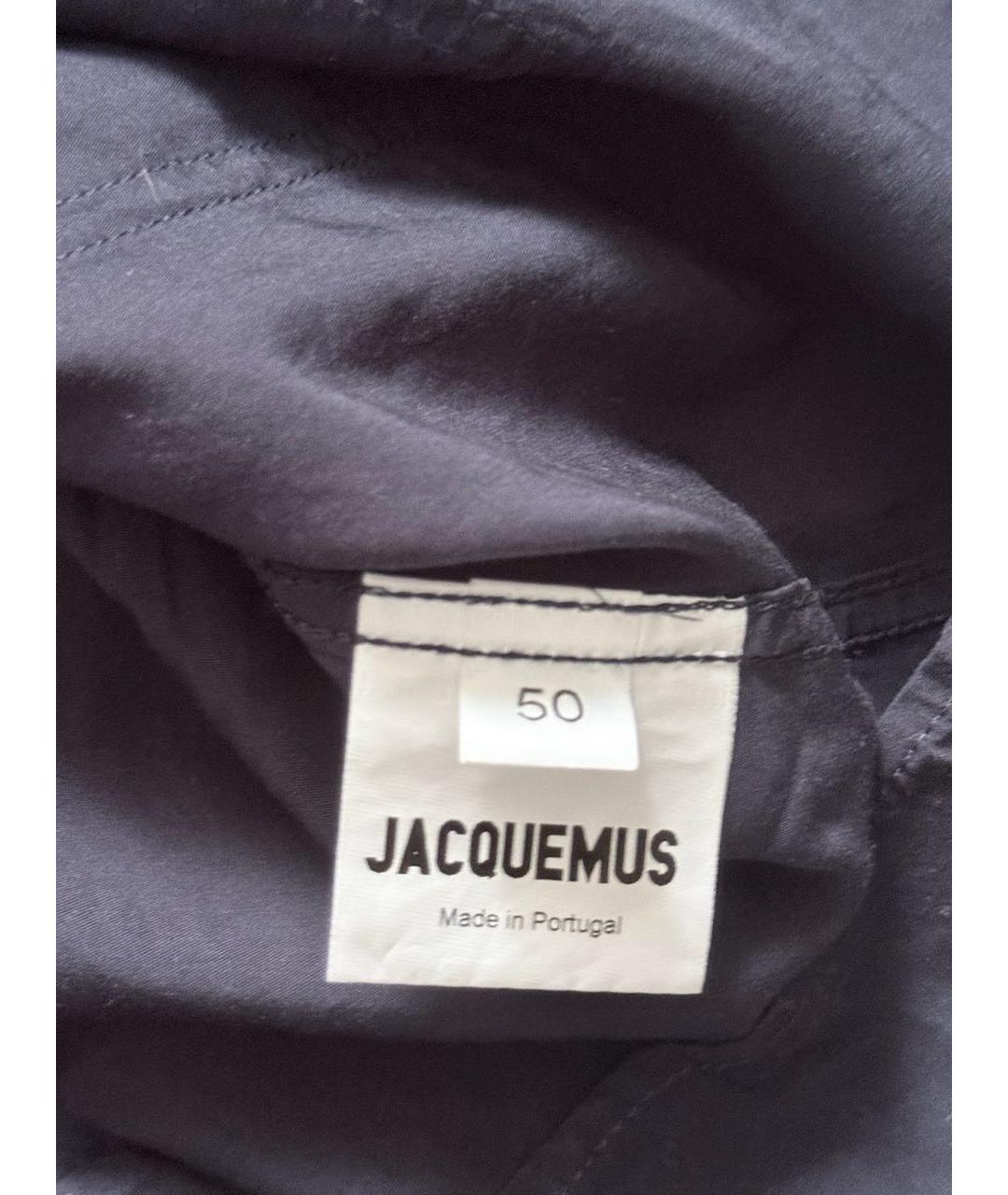 JACQUEMUS Темно-синяя кэжуал рубашка, фото 4