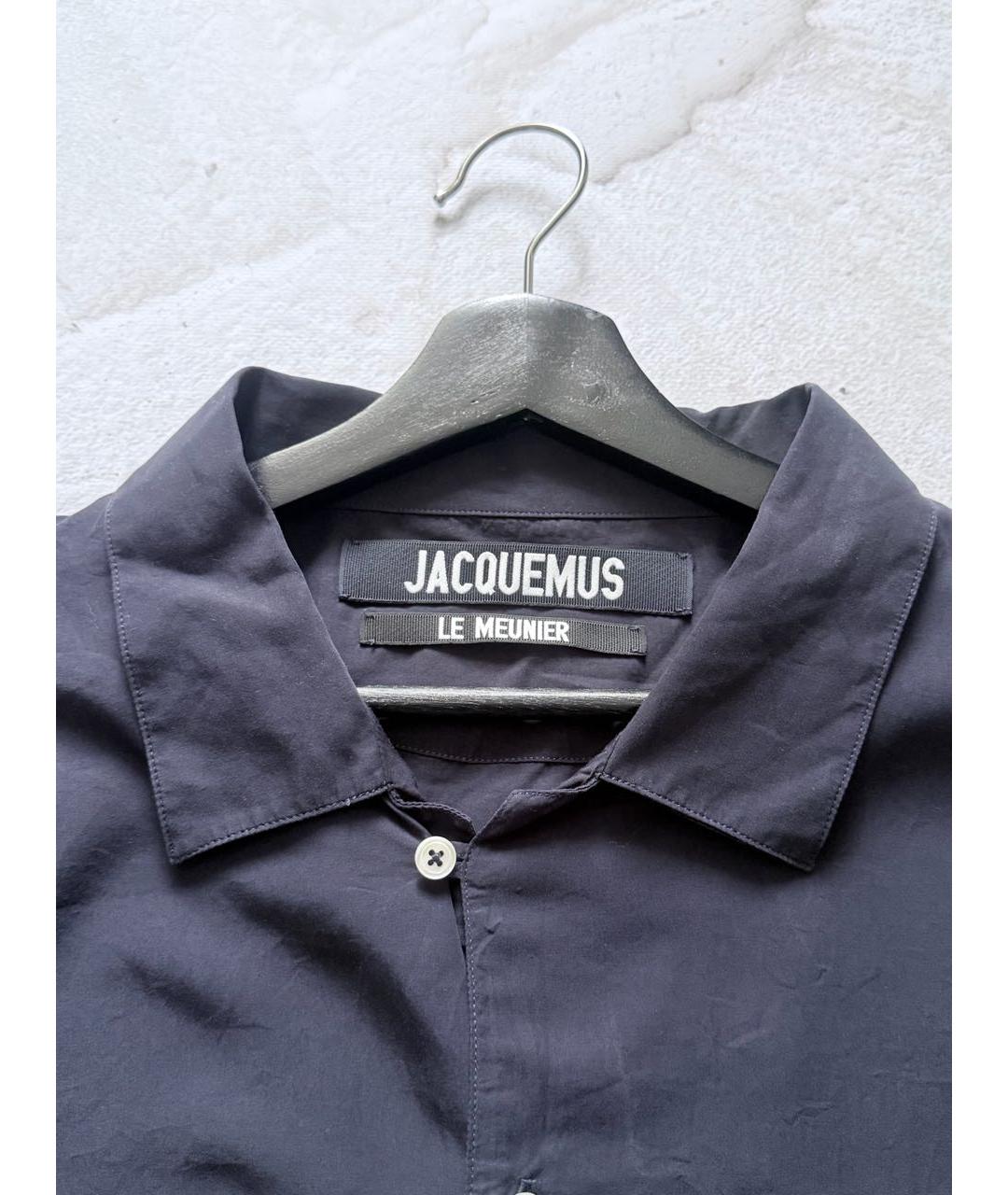 JACQUEMUS Темно-синяя кэжуал рубашка, фото 3