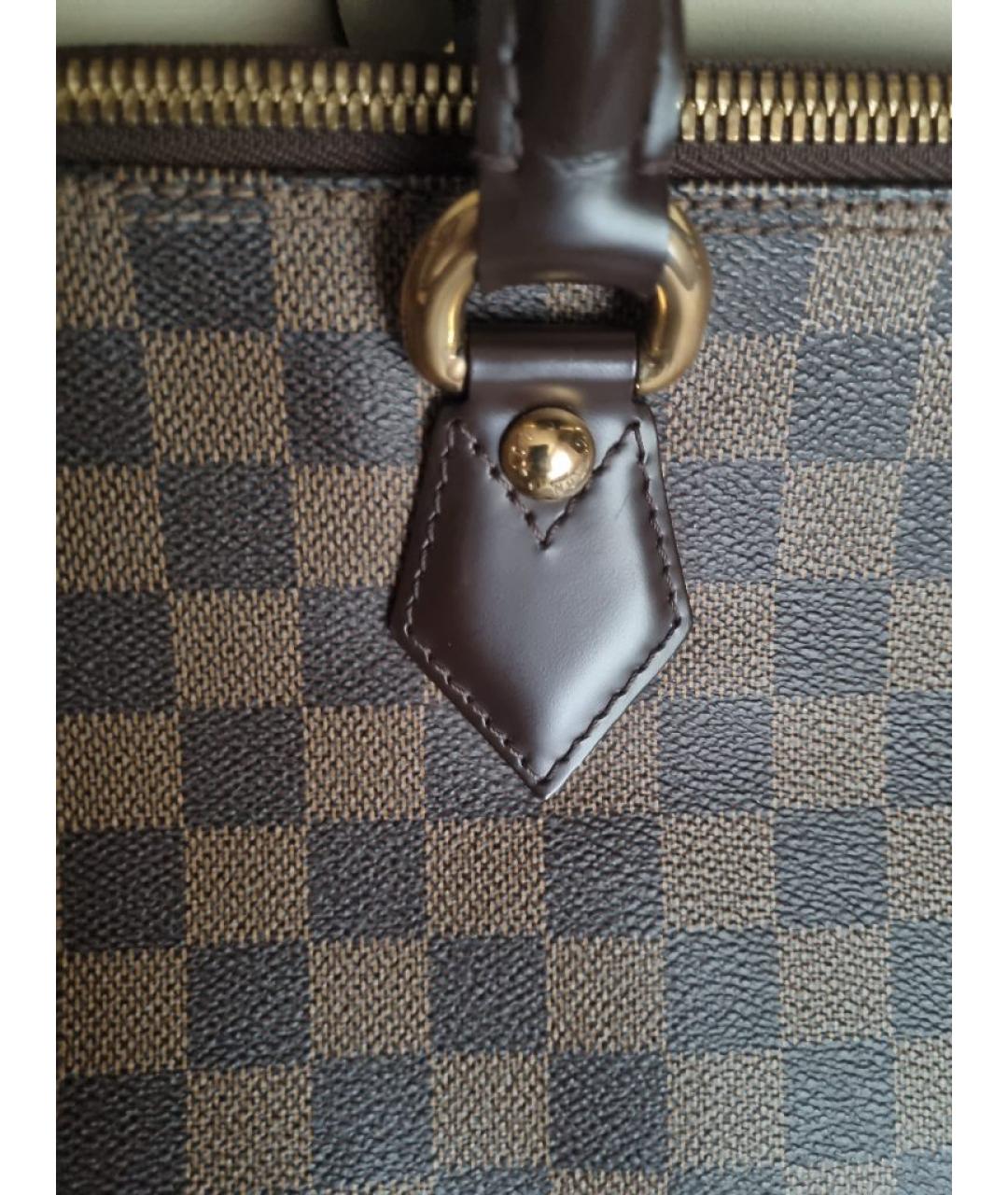 LOUIS VUITTON Коричневая сумка тоут из канвы, фото 9