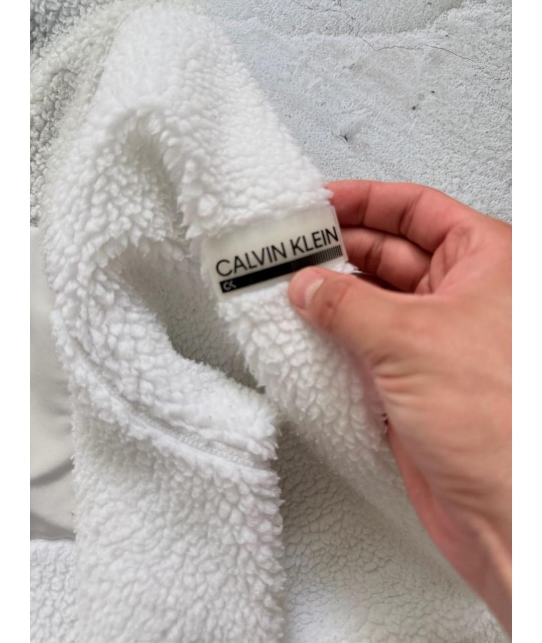CALVIN KLEIN Белая полиэстеровая куртка, фото 3