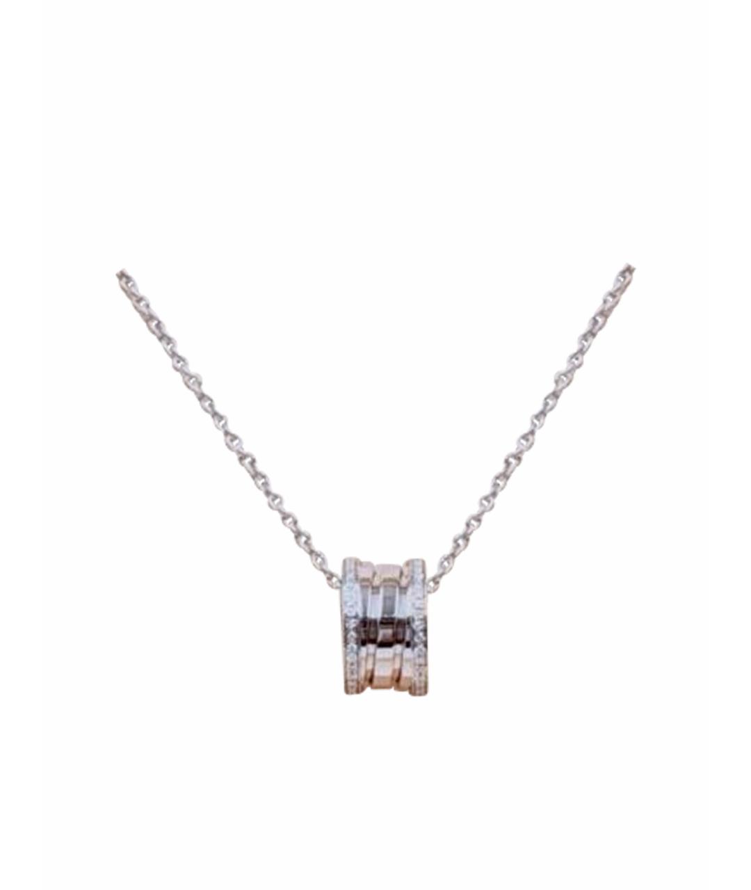 BVLGARI Серебряное колье из белого золота, фото 1