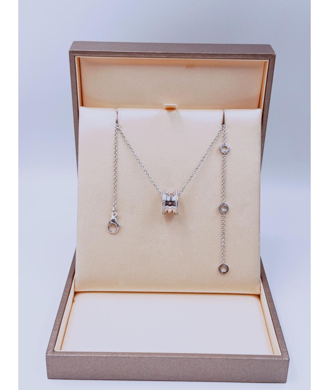 BVLGARI Серебряное колье из белого золота, фото 9