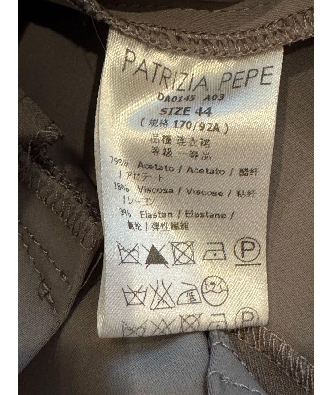 PATRIZIA PEPE Серое ацетатное повседневное платье, фото 6