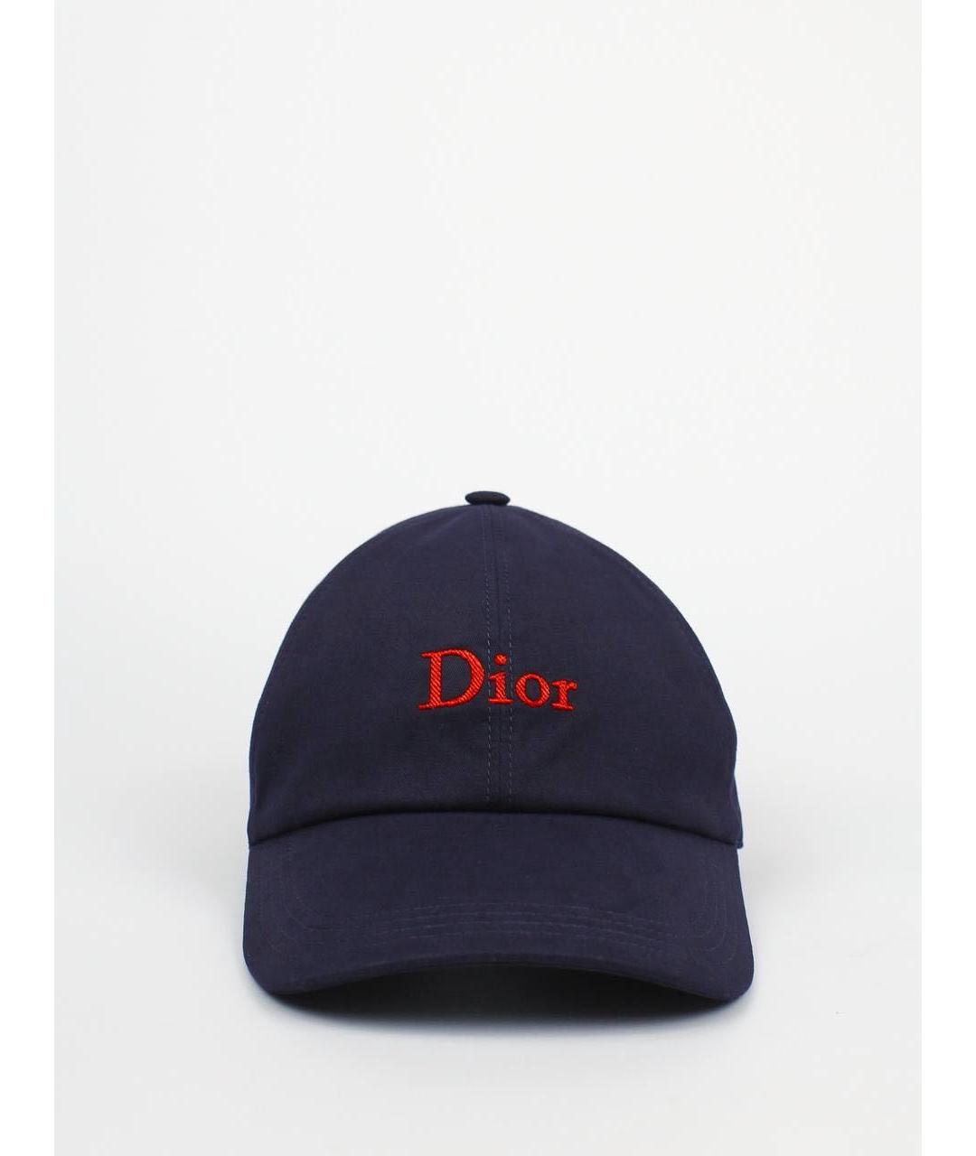 CHRISTIAN DIOR Темно-синяя хлопковая кепка/бейсболка, фото 8