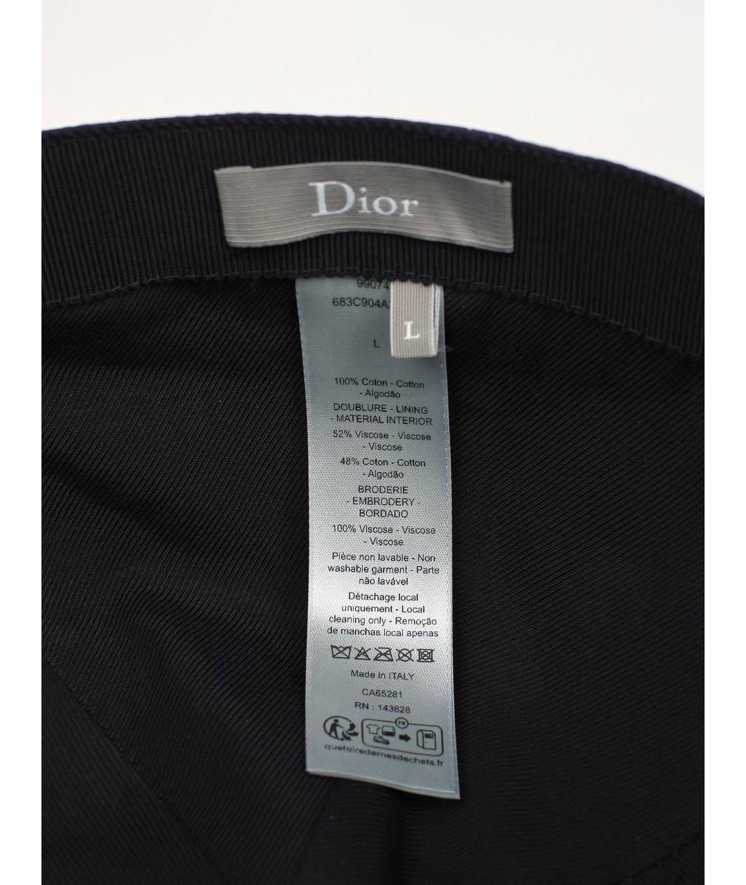 CHRISTIAN DIOR Темно-синяя хлопковая кепка/бейсболка, фото 7