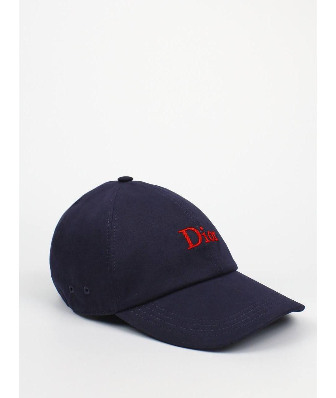 CHRISTIAN DIOR Темно-синяя хлопковая кепка/бейсболка, фото 2