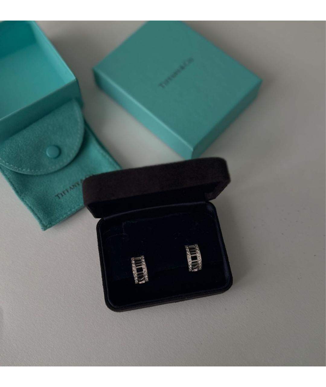 TIFFANY&CO Серые серьги из белого золота, фото 2