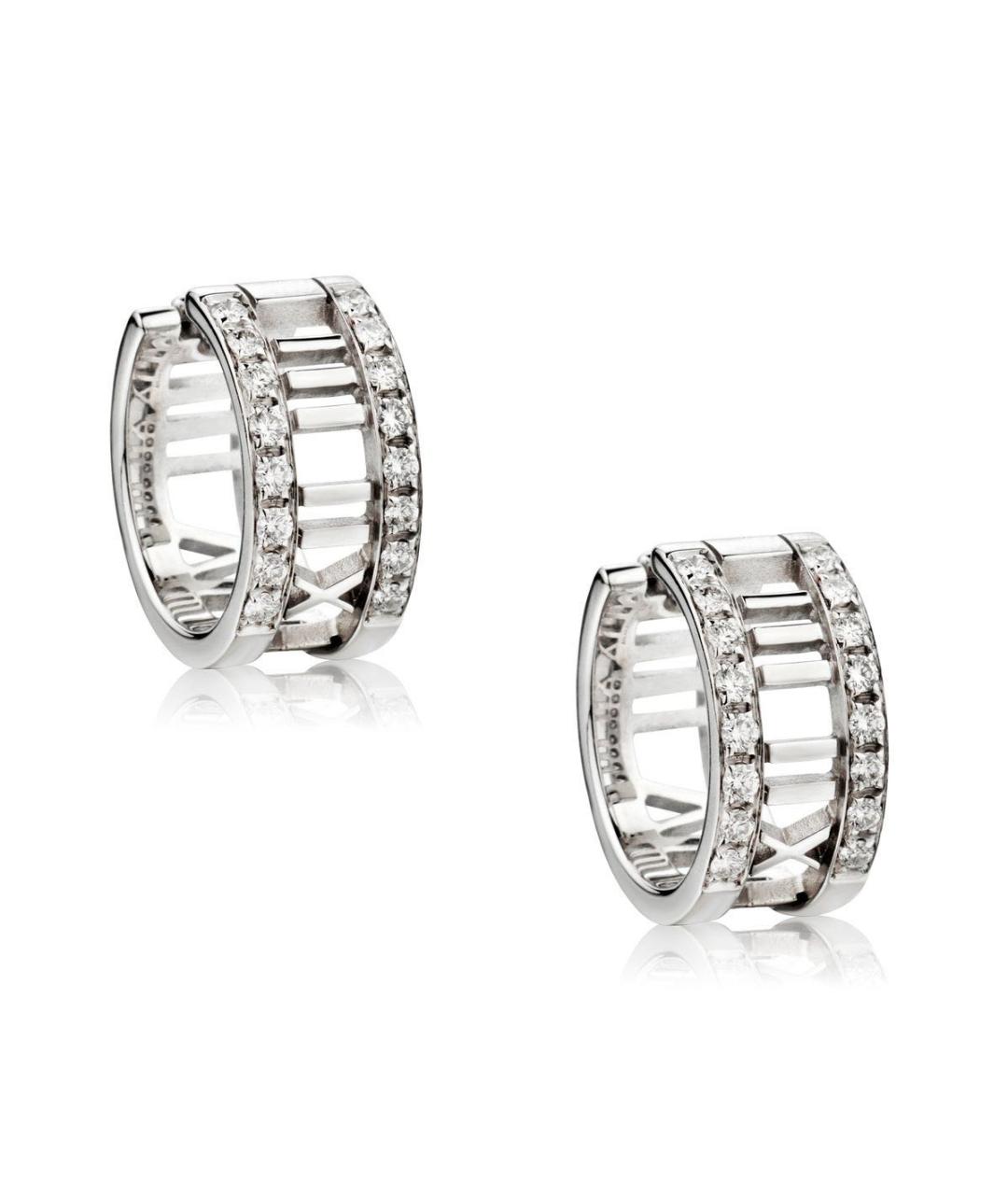 TIFFANY&CO Серые серьги из белого золота, фото 5