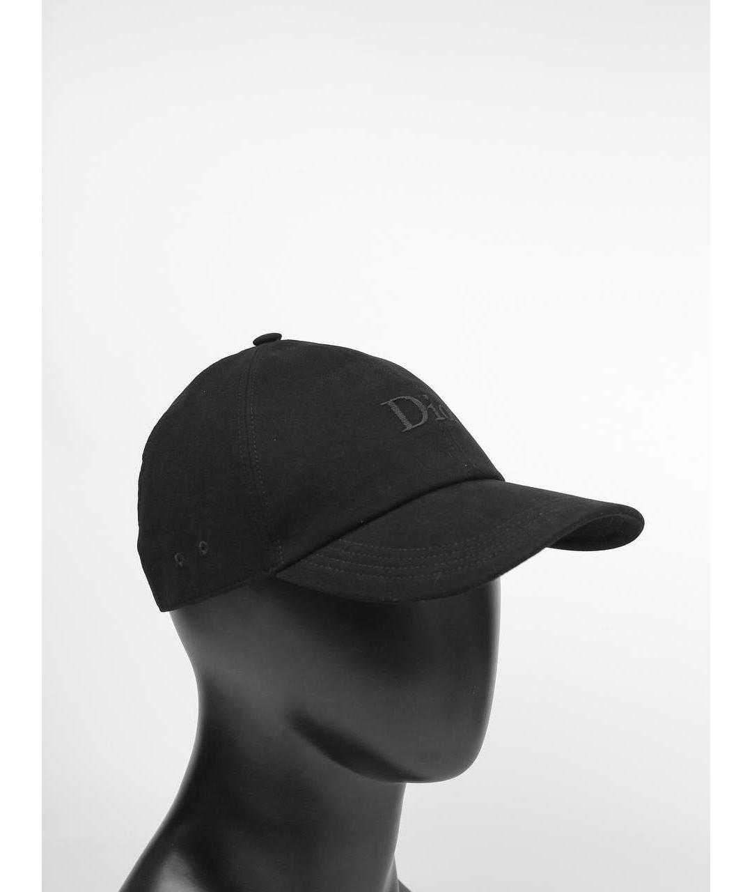 CHRISTIAN DIOR Черная хлопковая кепка/бейсболка, фото 2