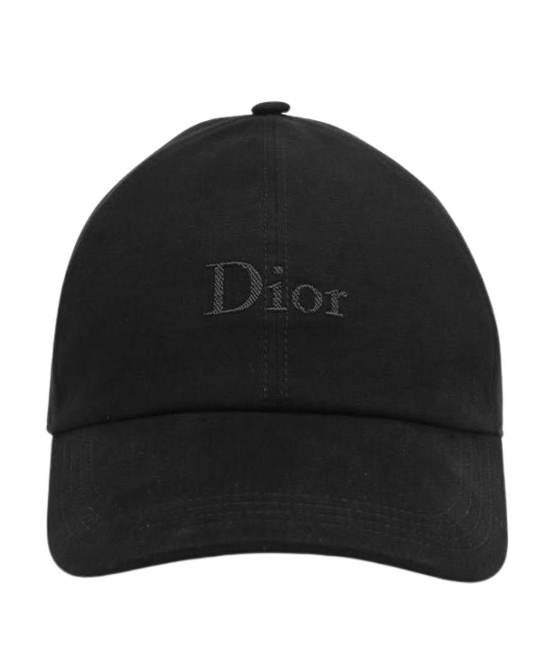 CHRISTIAN DIOR Черная хлопковая кепка/бейсболка, фото 1