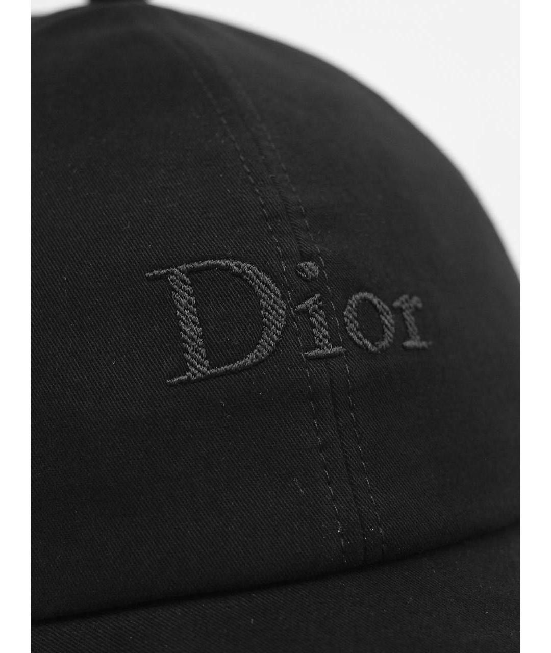 CHRISTIAN DIOR Черная хлопковая кепка/бейсболка, фото 3