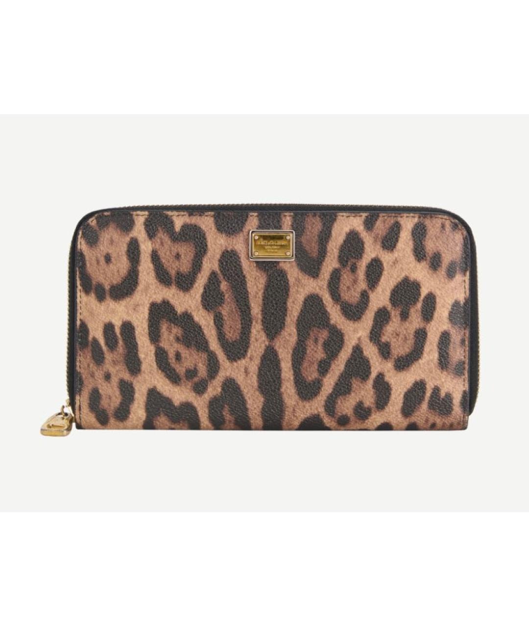 DOLCE&GABBANA Коричневый кожаный кошелек, фото 9
