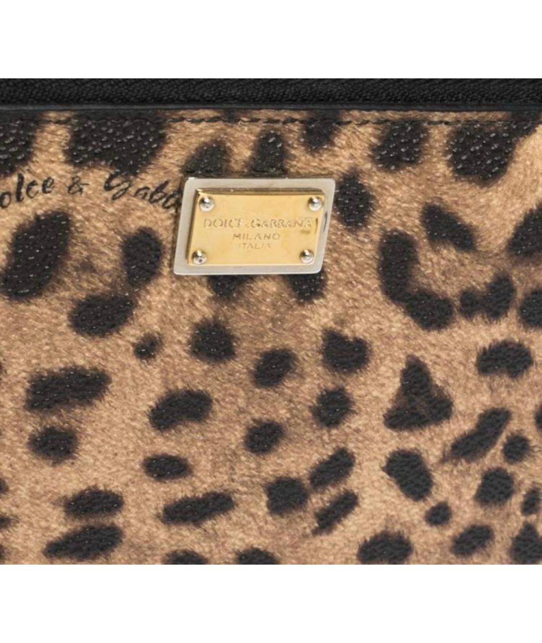 DOLCE&GABBANA Коричневый кожаный кошелек, фото 7
