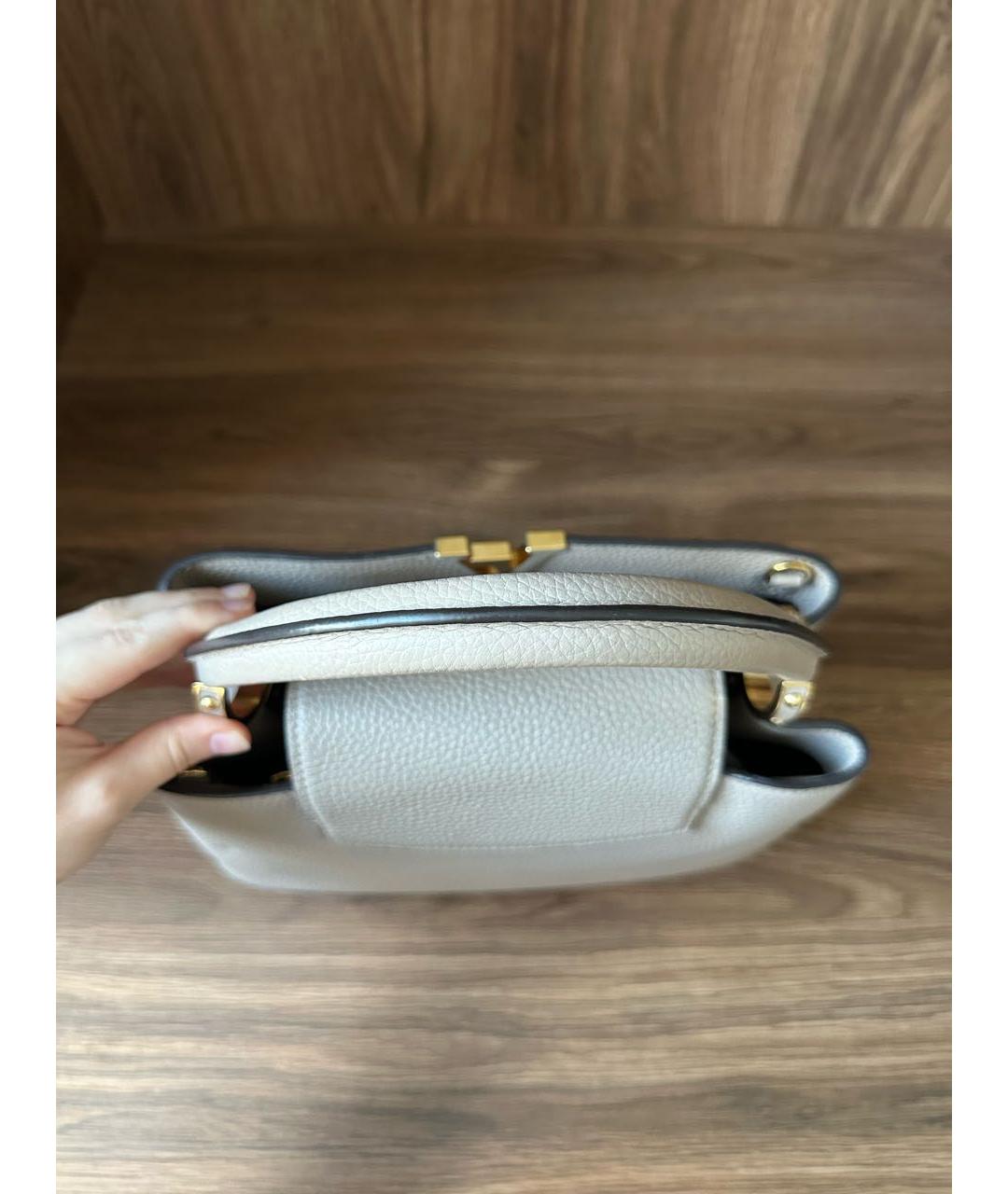 LOUIS VUITTON Кожаная сумка с короткими ручками, фото 4