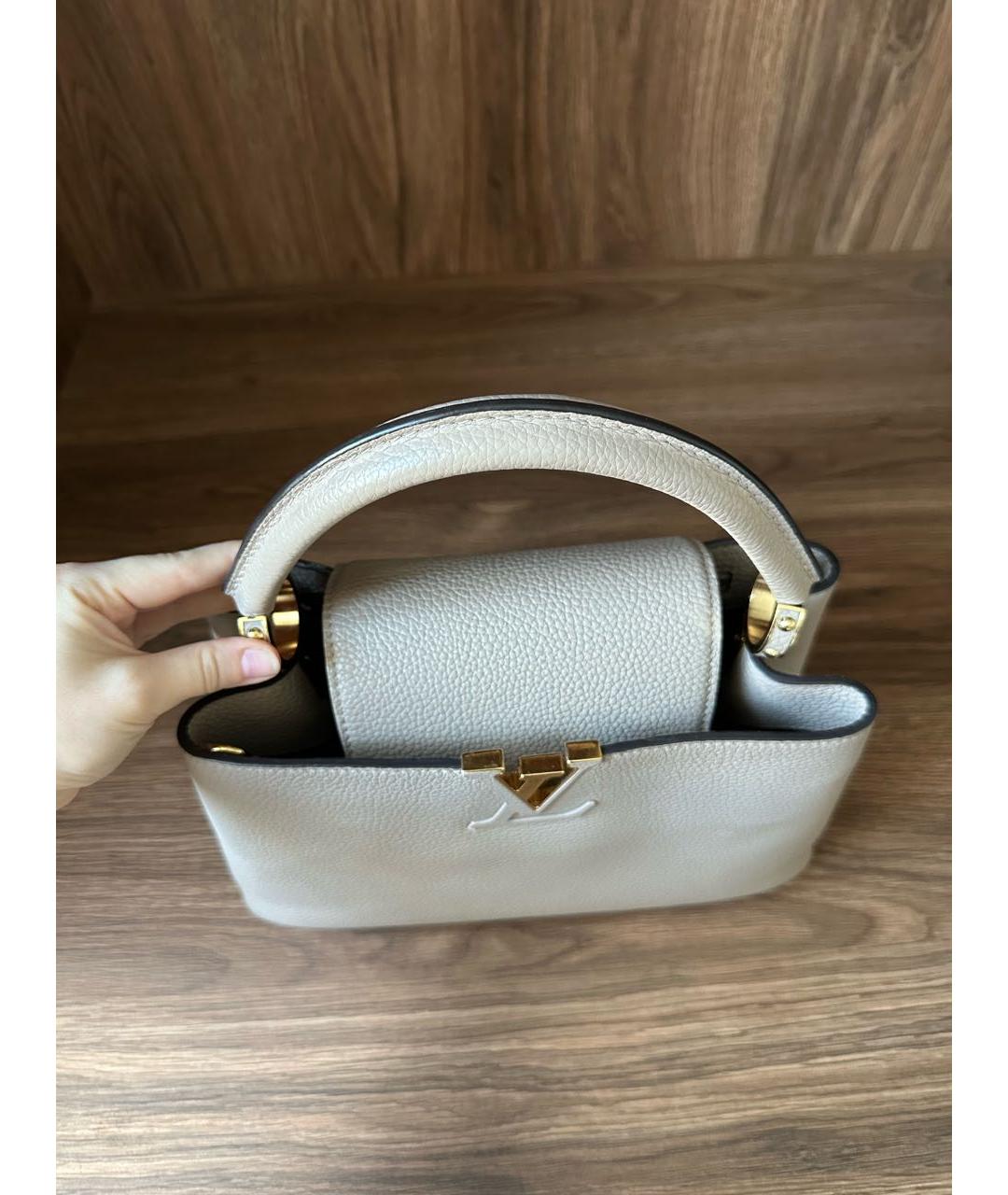 LOUIS VUITTON Кожаная сумка с короткими ручками, фото 3