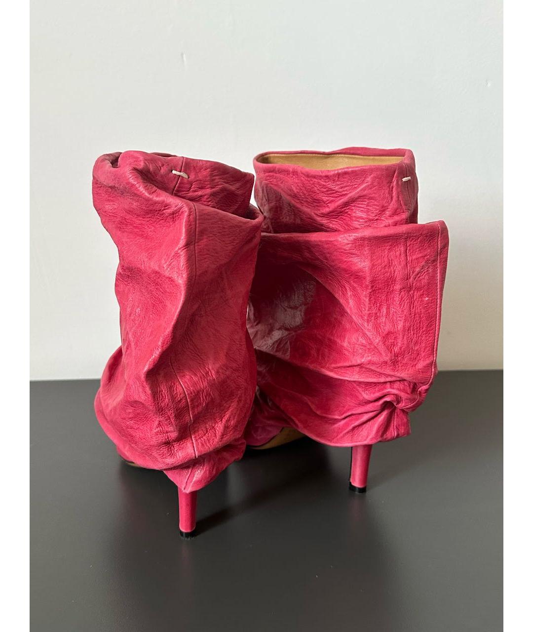 MAISON MARGIELA Розовые кожаные босоножки, фото 5