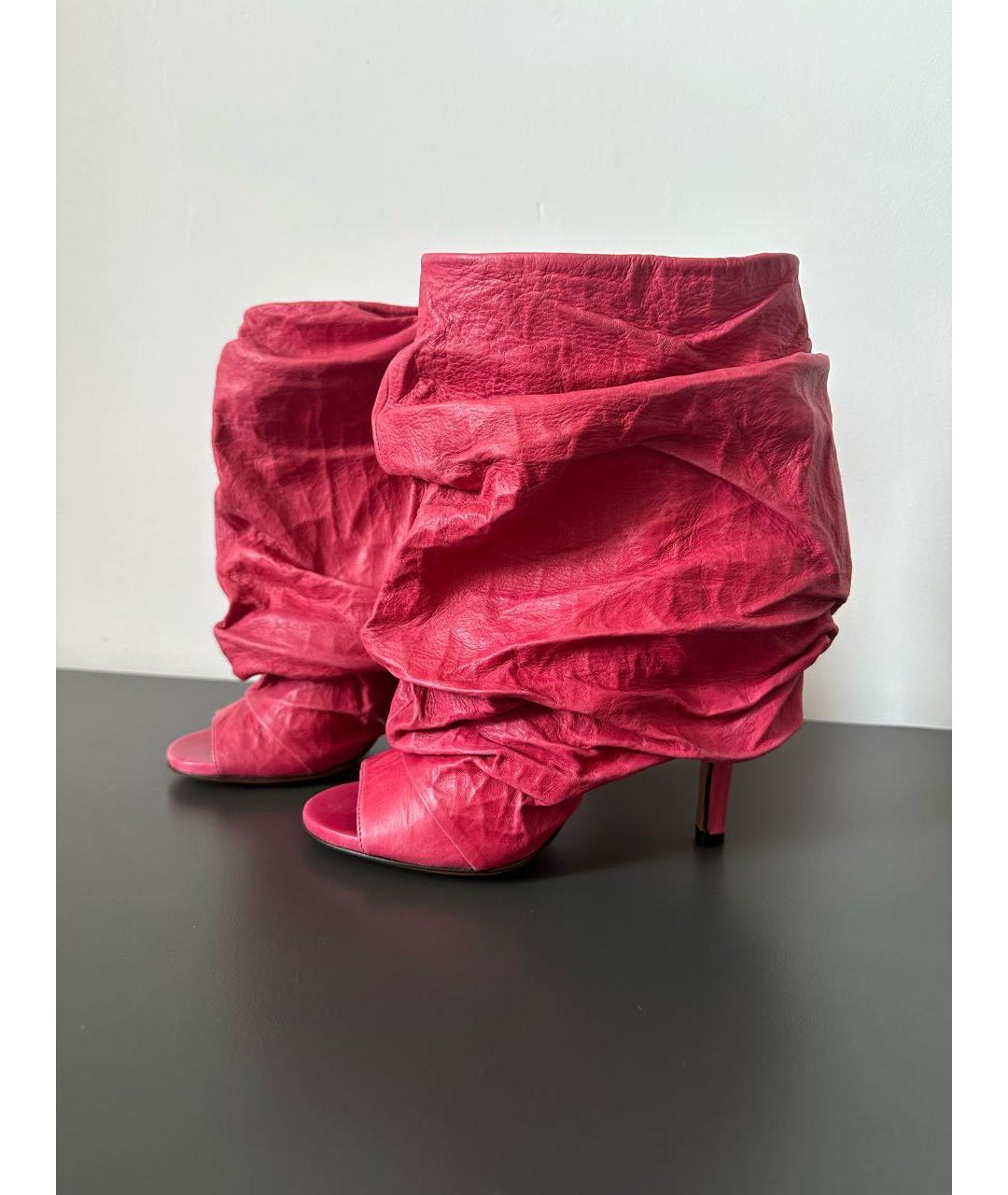 MAISON MARGIELA Розовые кожаные босоножки, фото 2
