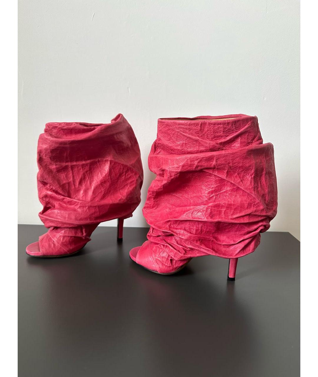 MAISON MARGIELA Розовые кожаные босоножки, фото 9