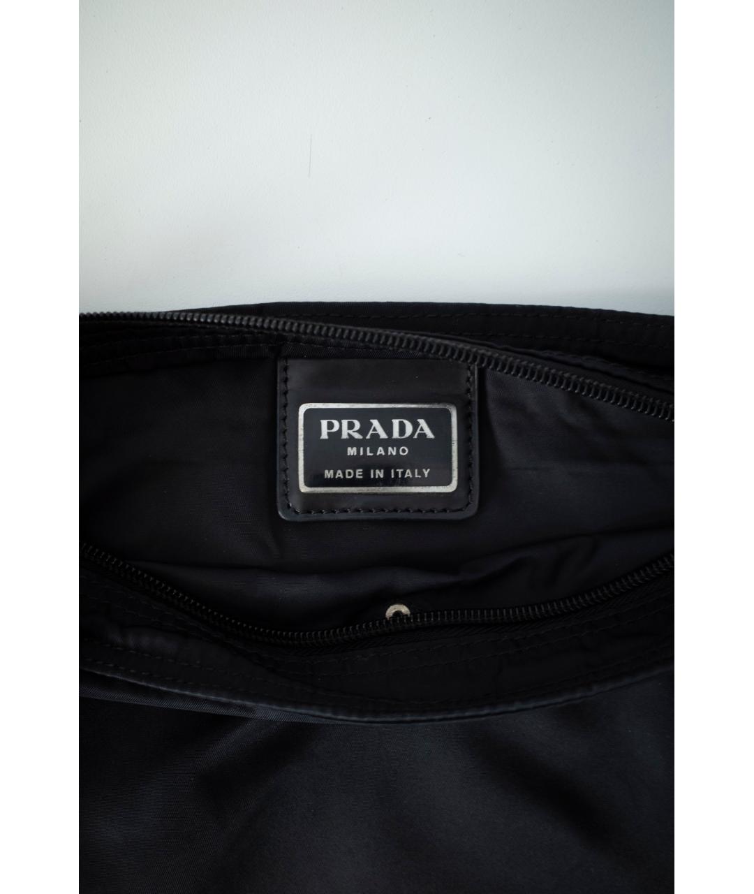 PRADA Черная нейлоновая барсетка, фото 6