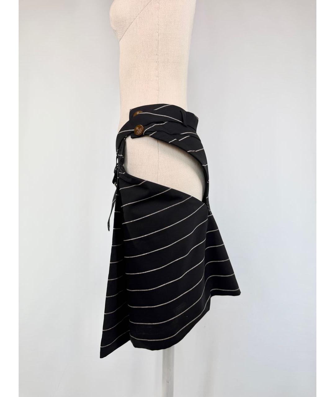 VIVIENNE WESTWOOD Антрацитовая шерстяная юбка мини, фото 2