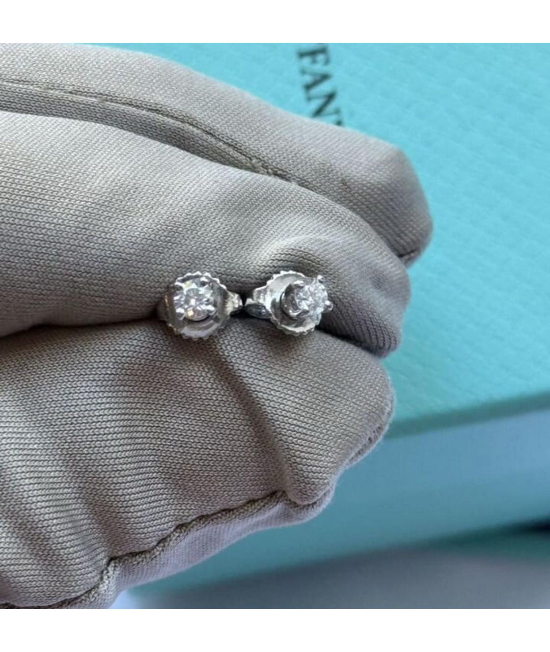TIFFANY&CO Серебряные платиновые серьги, фото 2
