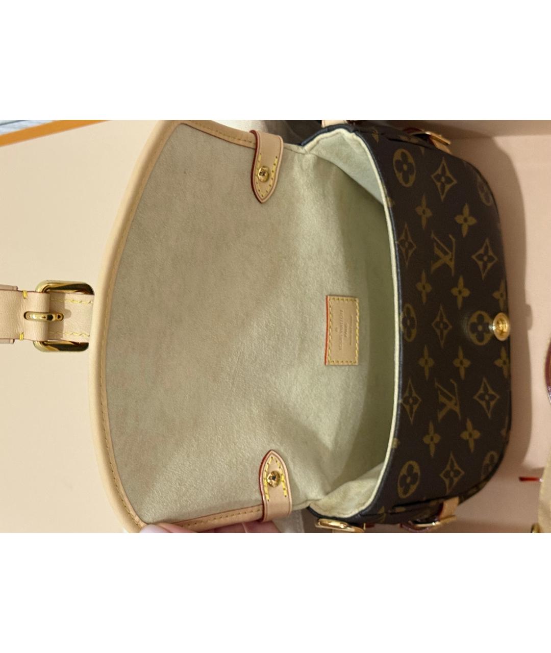 LOUIS VUITTON Коричневая сумка через плечо из канвы, фото 4
